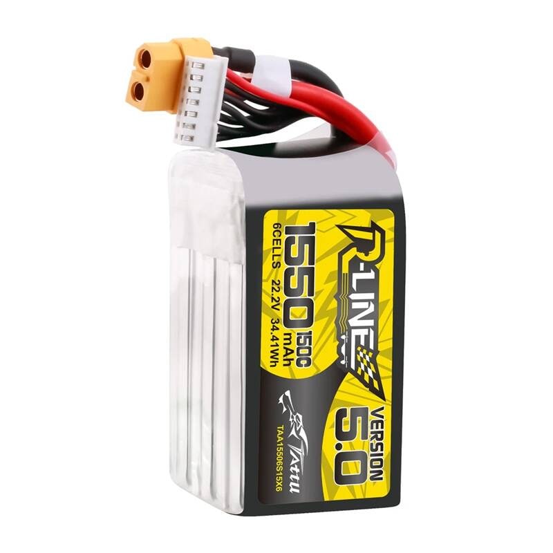 Lipo Tattu R-Line versjon 5.0 1550 mAh 22,2 V 150C 6S-batteri med XT60-kontakt