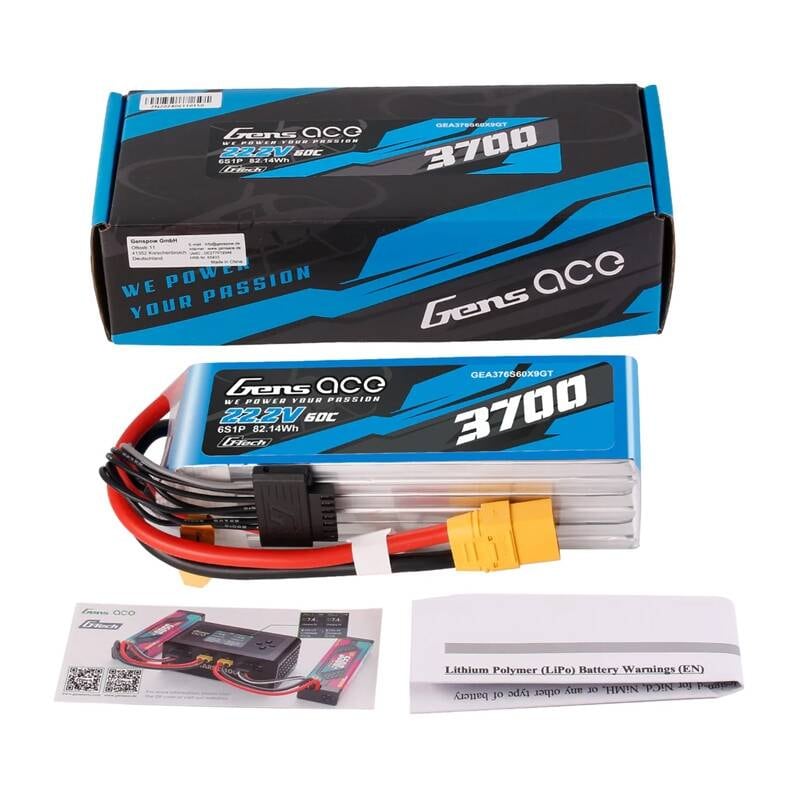Akkumulator Lipo Gens Ace G-Tech 3700mAh 22,2V 60C 6S1P XT90