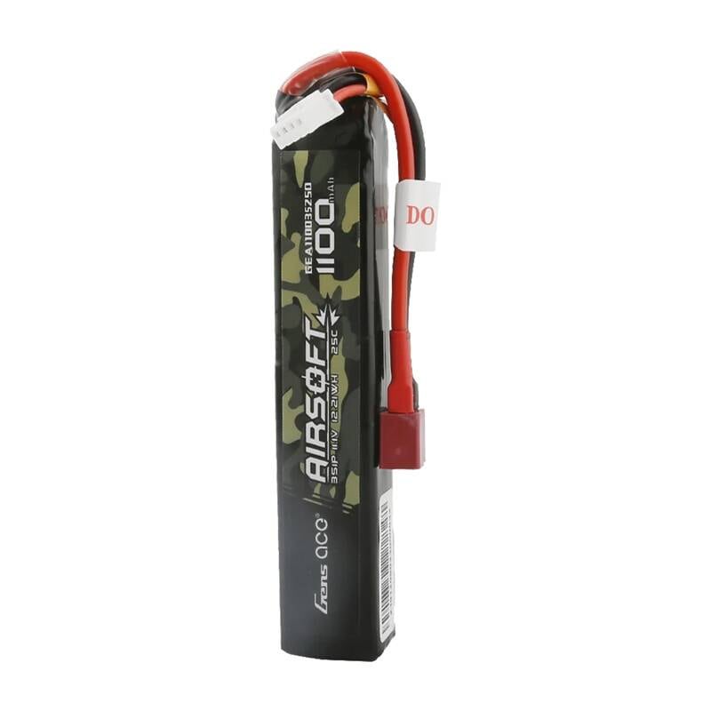Lipo Gens ace 25C 1100mAh 3S1P 11.1V Airsoft Gun-batteri med T-plugg