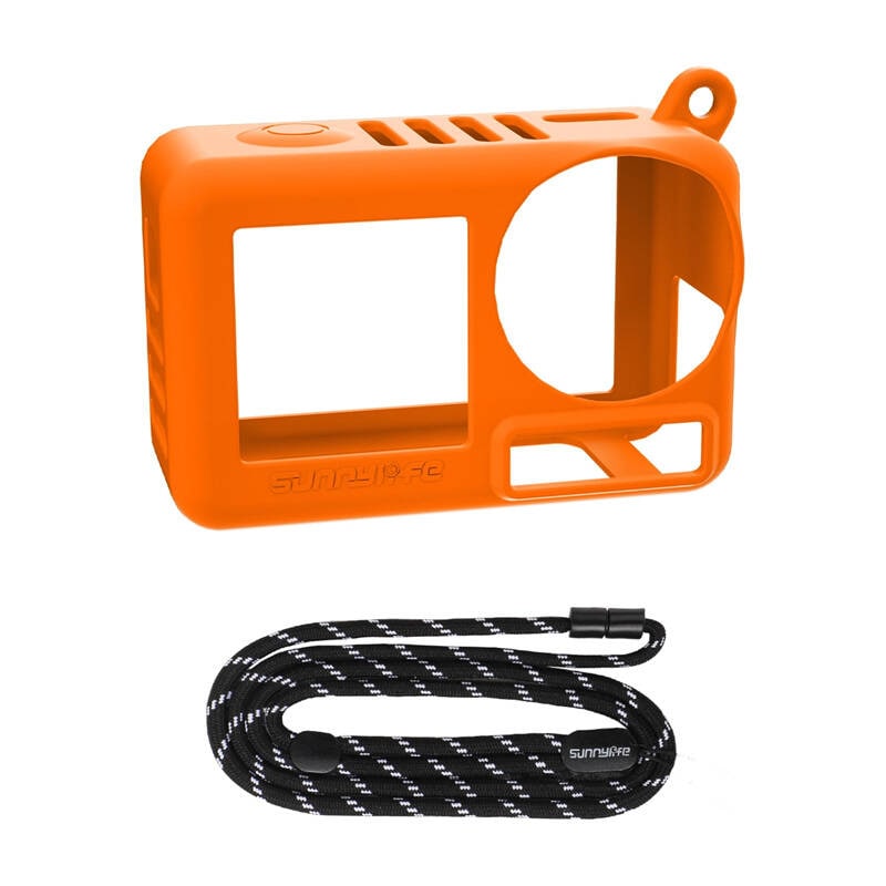 Sunnylife OA5-BHT885-C silikonveske med stropp for OSMO ACTION 5 PRO (oransje)