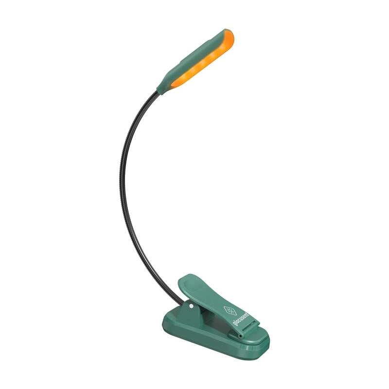 Trådløs lampe Glocusent mini GLCSNTBL102G klipsbar boklampe, USB-C Green