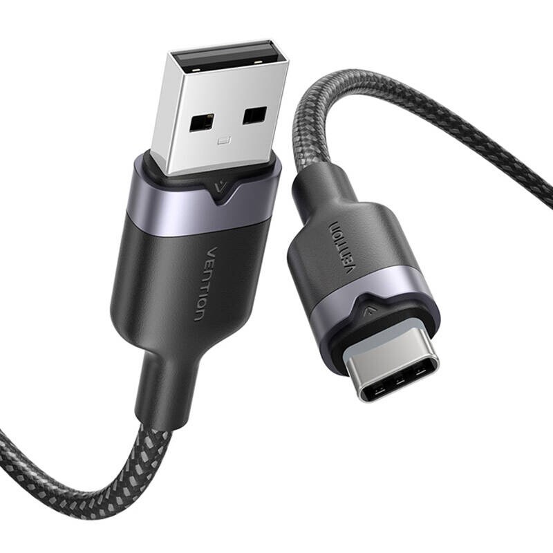 USB 2.0 A til USB-C 3A-kabel Vention CTNBF 1 M (svart)