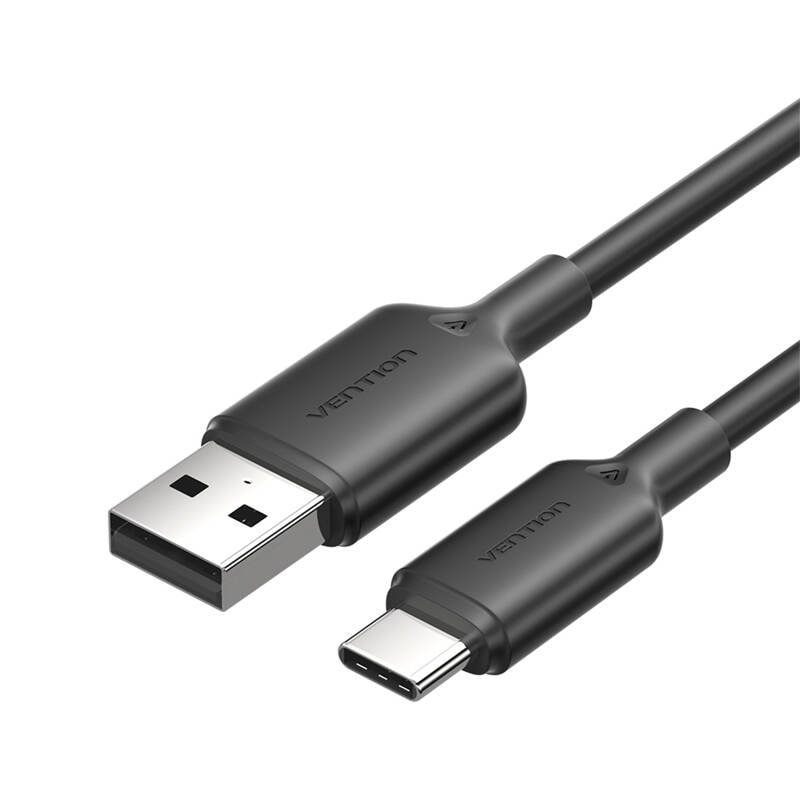 USB 2.0 A til USB-C 3A-kabel Vention CTQBF 1M (svart)