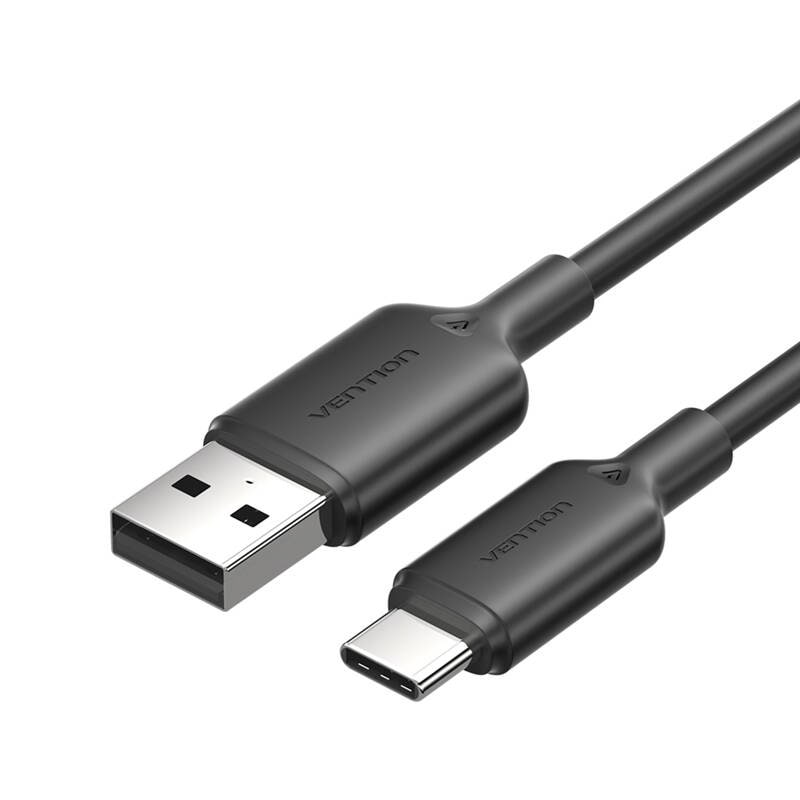 USB 2.0 A til USB-C 3A-kabel Vention CTQBH 2M (svart)