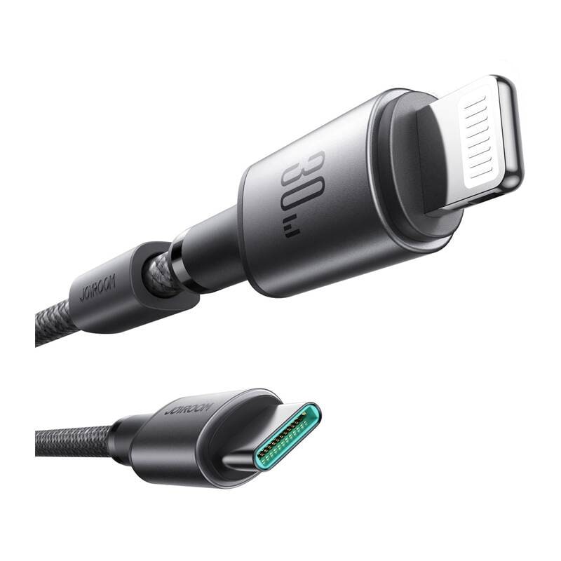 Joyroom 30 W USB-C Lightning-kabel, 1,2 m, grå