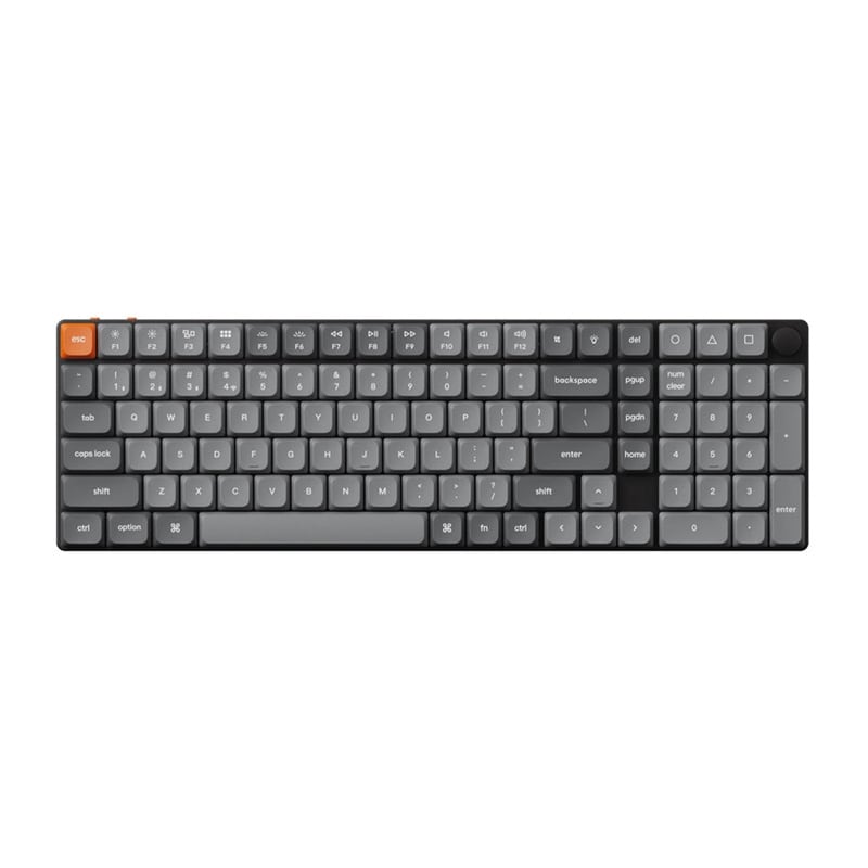 Keychron K17 Max RGB Brown Switch trådløst lavprofiltastatur (svart) [K17M-H3].