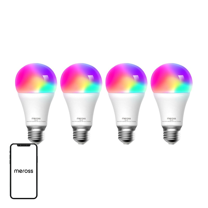 Meross MSL120 WiFi Smart LED-lyspære (HomeKit) (fire-pakning)