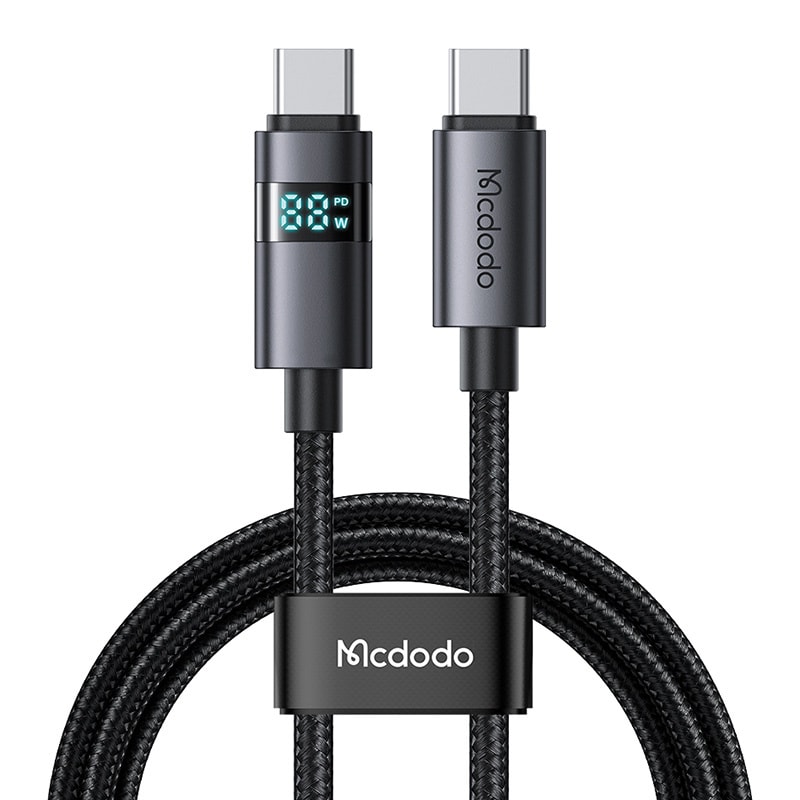 Mcdodo CA-5610 USB-C til USB-C-kabel, 100 W, LED-display, 1,2 m
