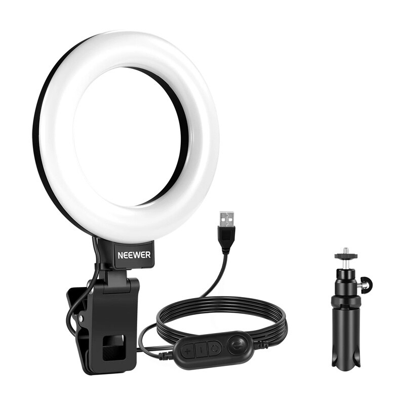 Neewer BR60 5" ringlampe / bordstativ med klips på