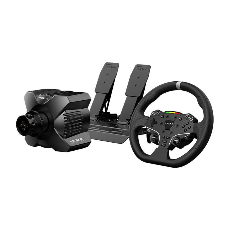 Spillsett - R3-base + ES-ratt + SRP-Lite-pedaler + klemmer Moza Racing R3 RS074 (PC)