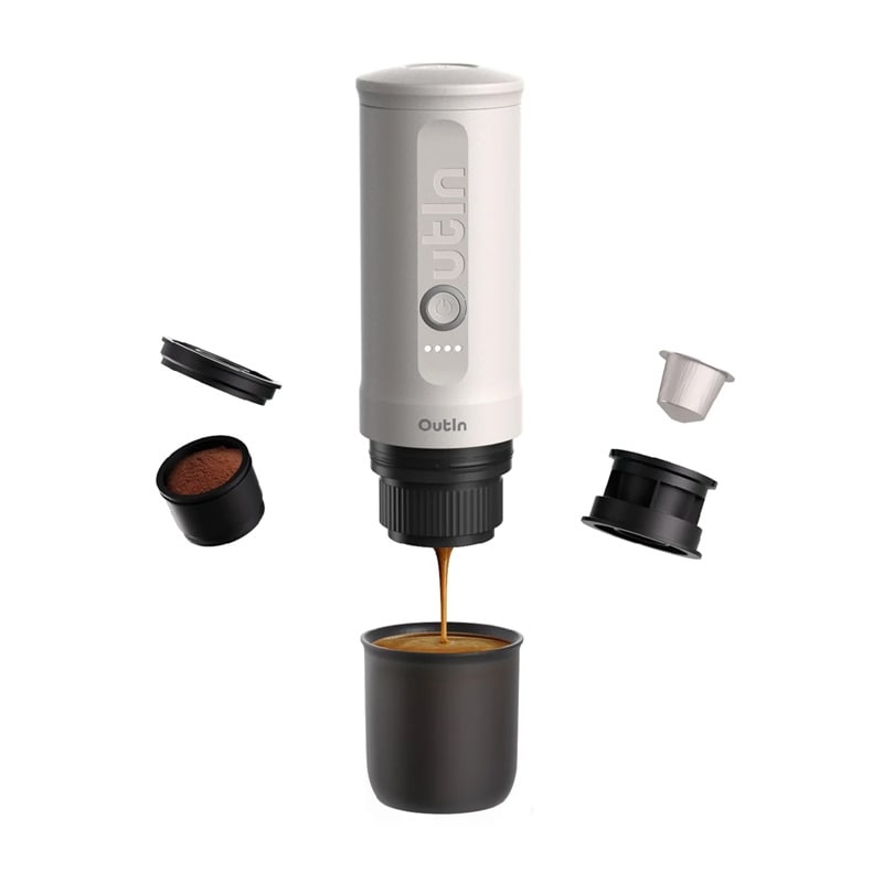 Outin Nano 7500mAh bærbar kaffetrakter (hvit)