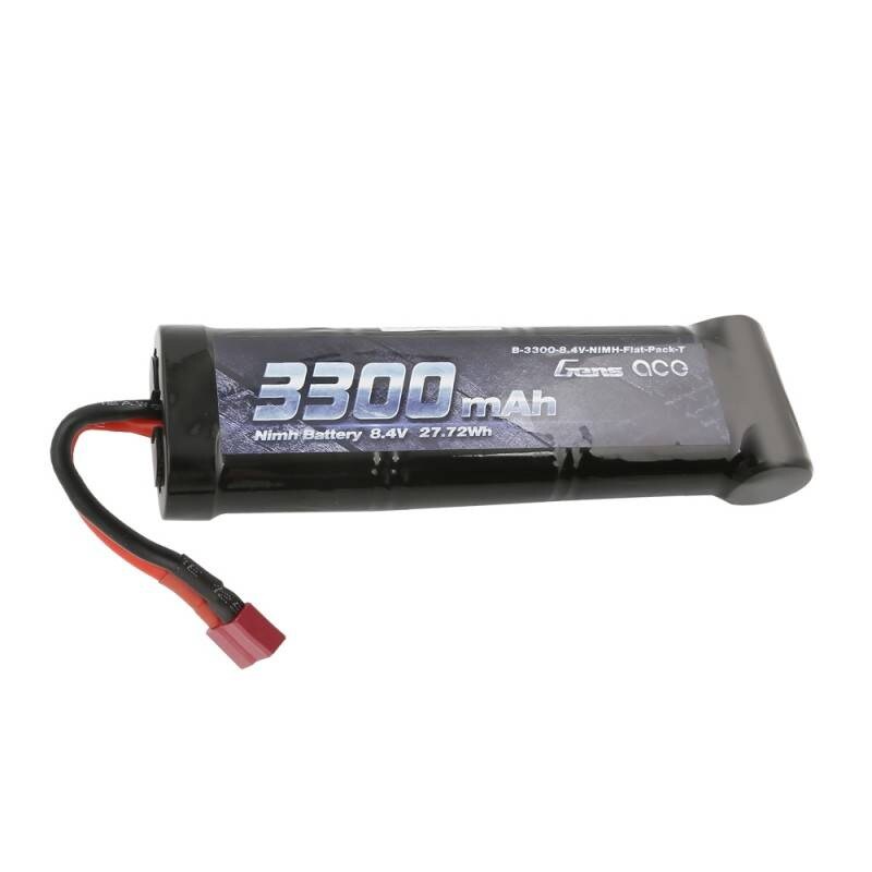 Batteri Gens Ace 3300 mAh 8,4 V NiMH Flat T-plugg