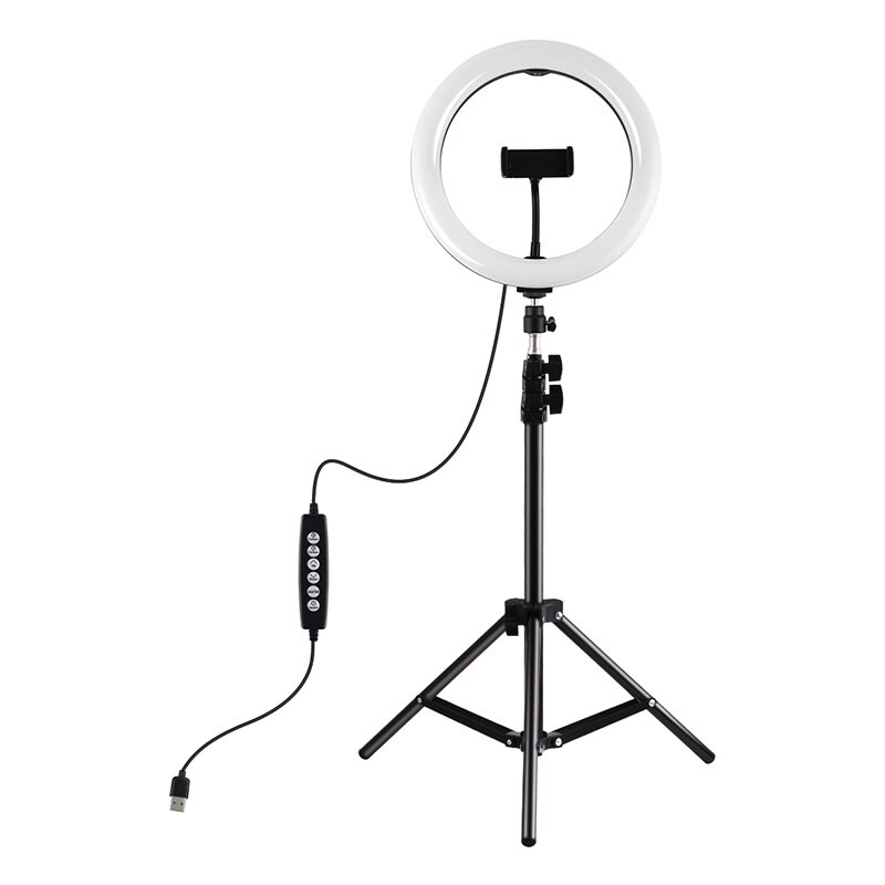 Puluz 1,1 m stativ med RGBW LED-belysning 26 cm vlog / stream / smarttelefon PKT3044