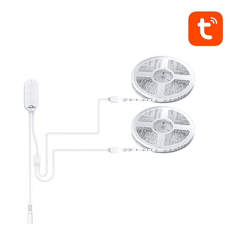 Smart WiFi RGB LED-lysstripe NiteBird SL3 (2x5m), Tuya