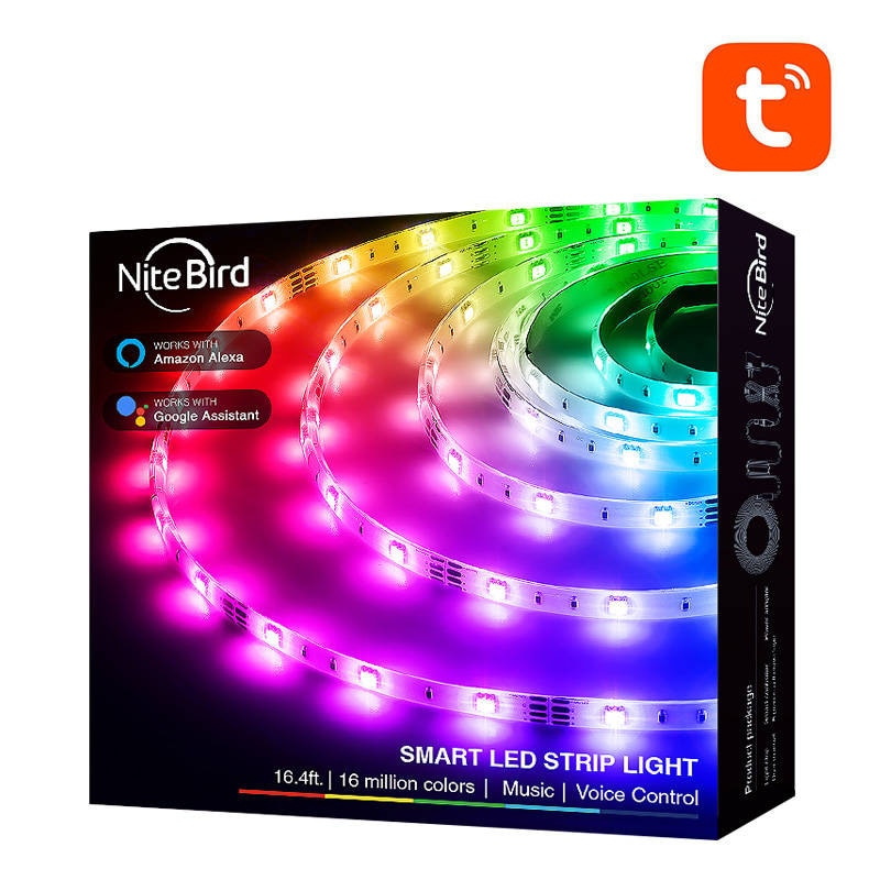 Smart WiFi RGB LED-lysstripe NiteBird SL3 (2x5m), Tuya