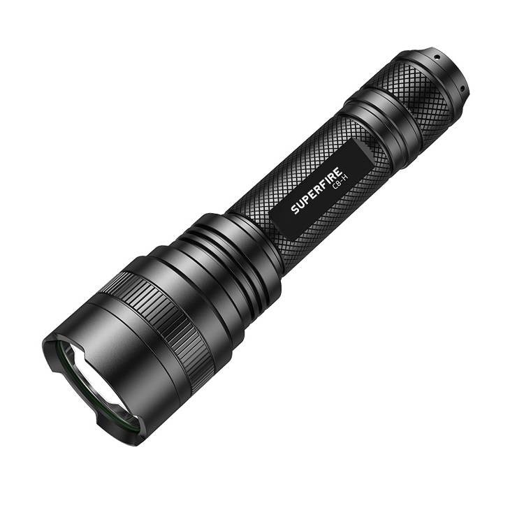Superfire C8-H lommelykt 1200 lm, USB, 250 m, 5 moduser