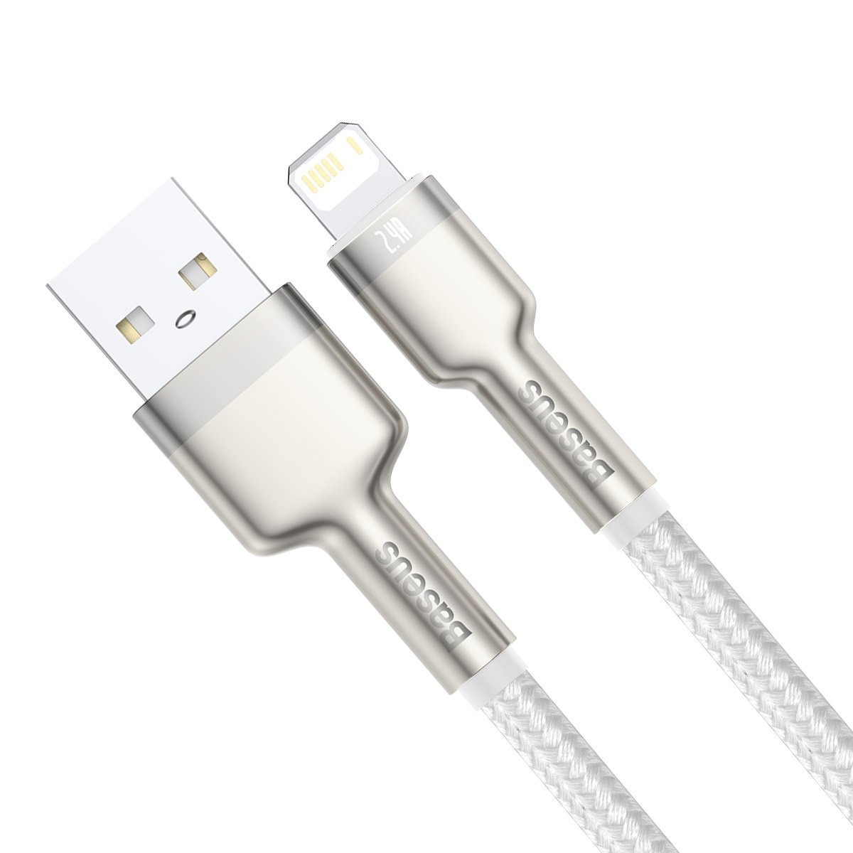 USB-kabel for Lightning Baseus Cafule, 2,4A, 2 m (hvit)