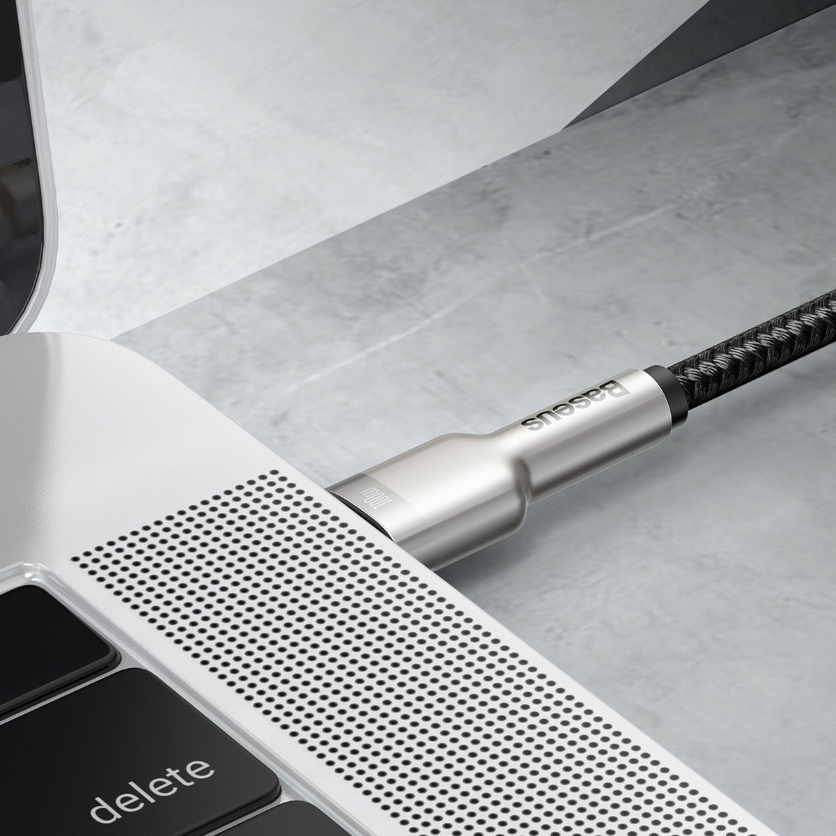 Kabel USB-C til USB-C Baseus Cafule, 100 W, 1 m (svart)