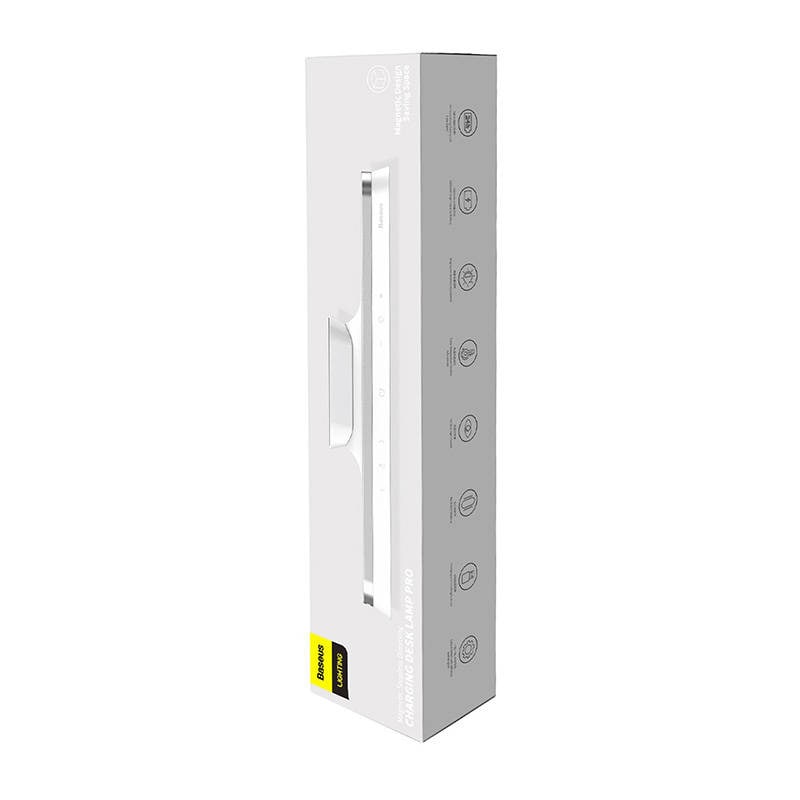 Baseus Magnetisk trinnløs lampe Pro, med berøringspanel (hvit)