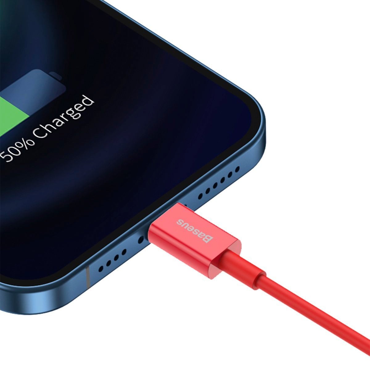 Baseus Superior Series-kabel USB til iP 2,4A 1m (rød)