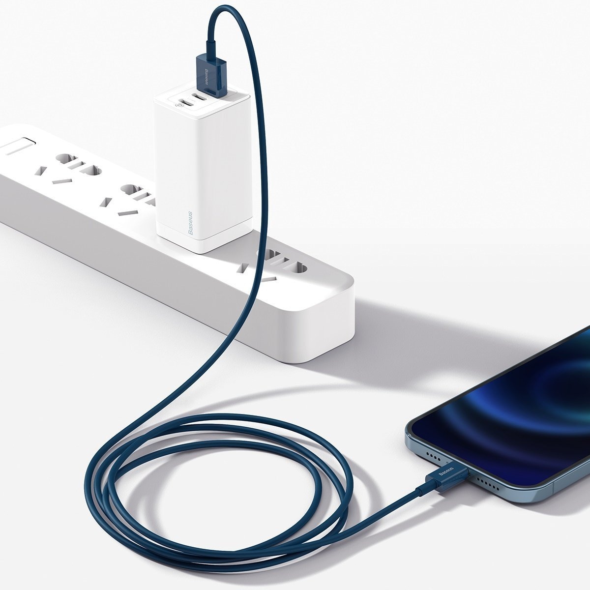 Baseus Superior Series-kabel USB til iP 2,4A 1m (blå)