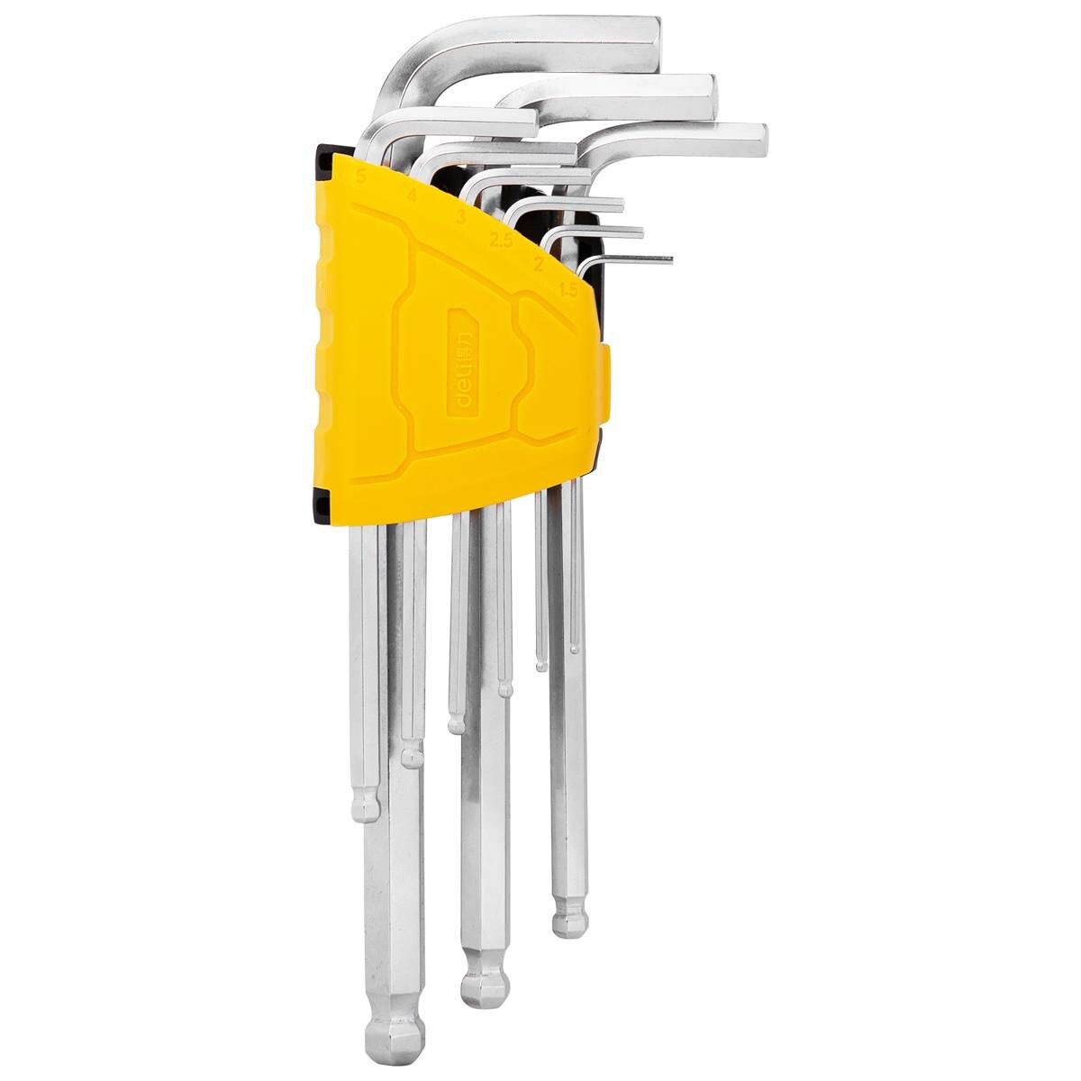 Lange sekskantnøkkelsett 1,5-10 mm Deli Tools EDL3088 (sølv)