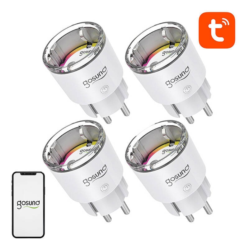 Gosund EP2 WiFi smart stikkontakt, 4 stk (firepakning) 10A Tuya