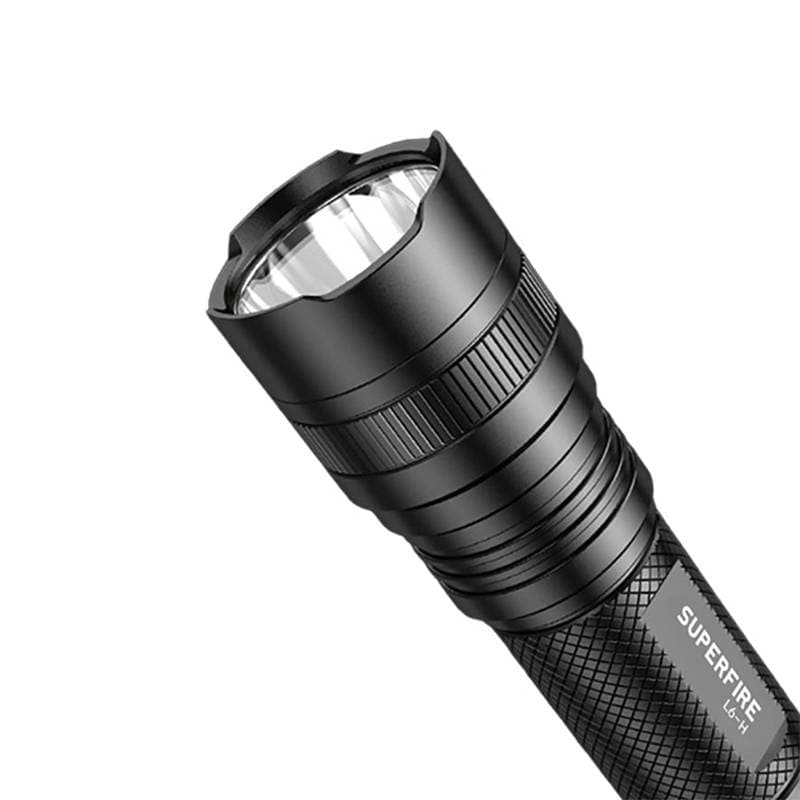 Superfire L6-H lommelykt, 900 lm, 15 W, USB-C, 5 moduser