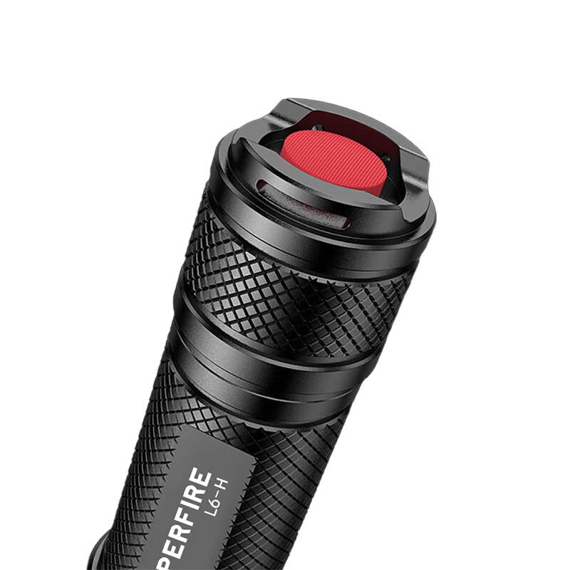 Superfire L6-H lommelykt, 900 lm, 15 W, USB-C, 5 moduser