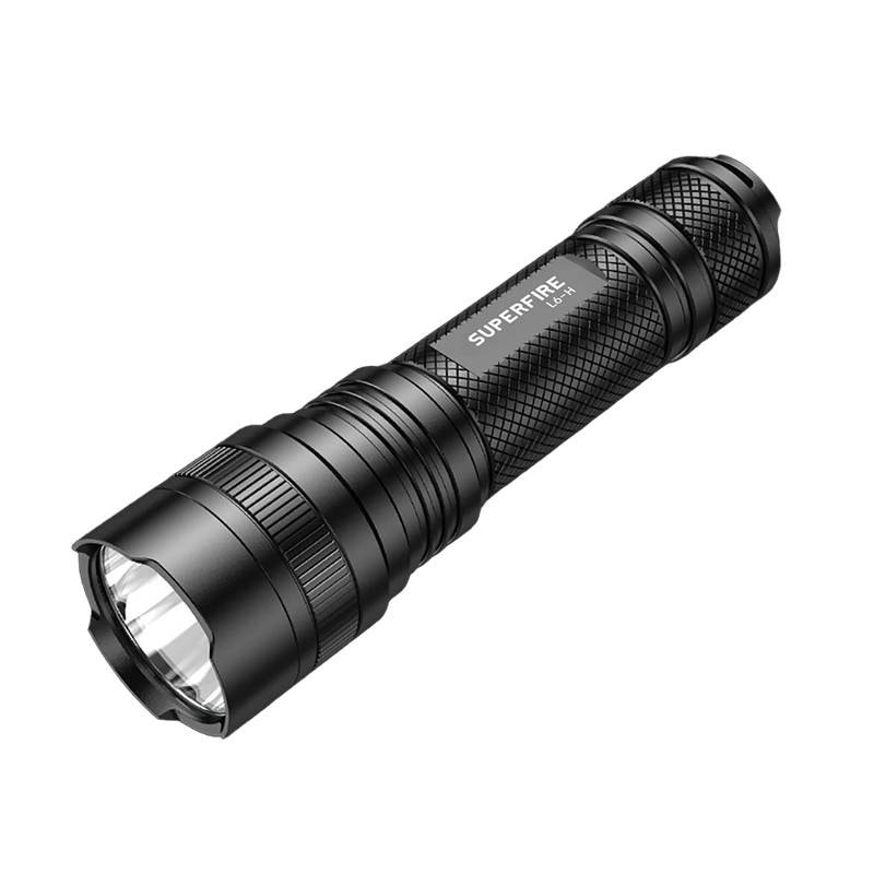 Superfire L6-H lommelykt, 900 lm, 15 W, USB-C, 5 moduser