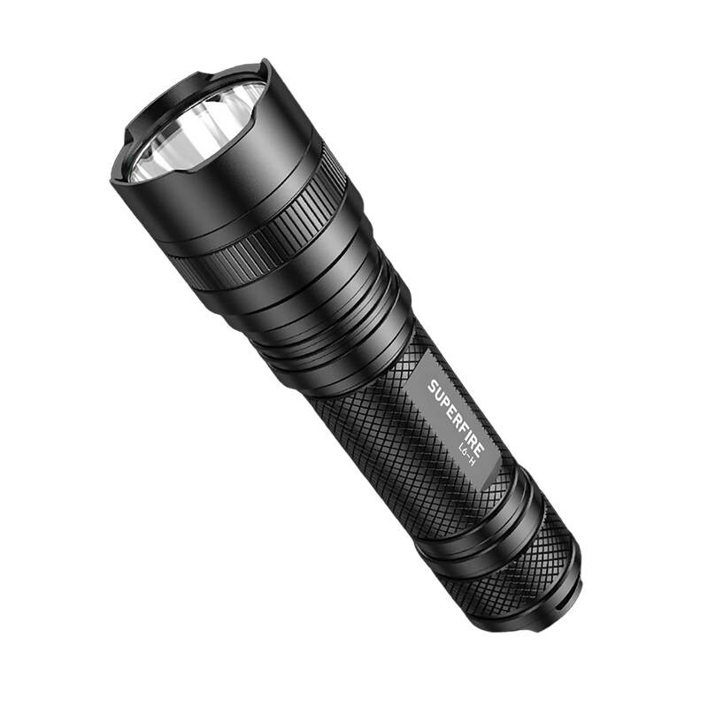 Superfire L6-H lommelykt, 900 lm, 15 W, USB-C, 5 moduser