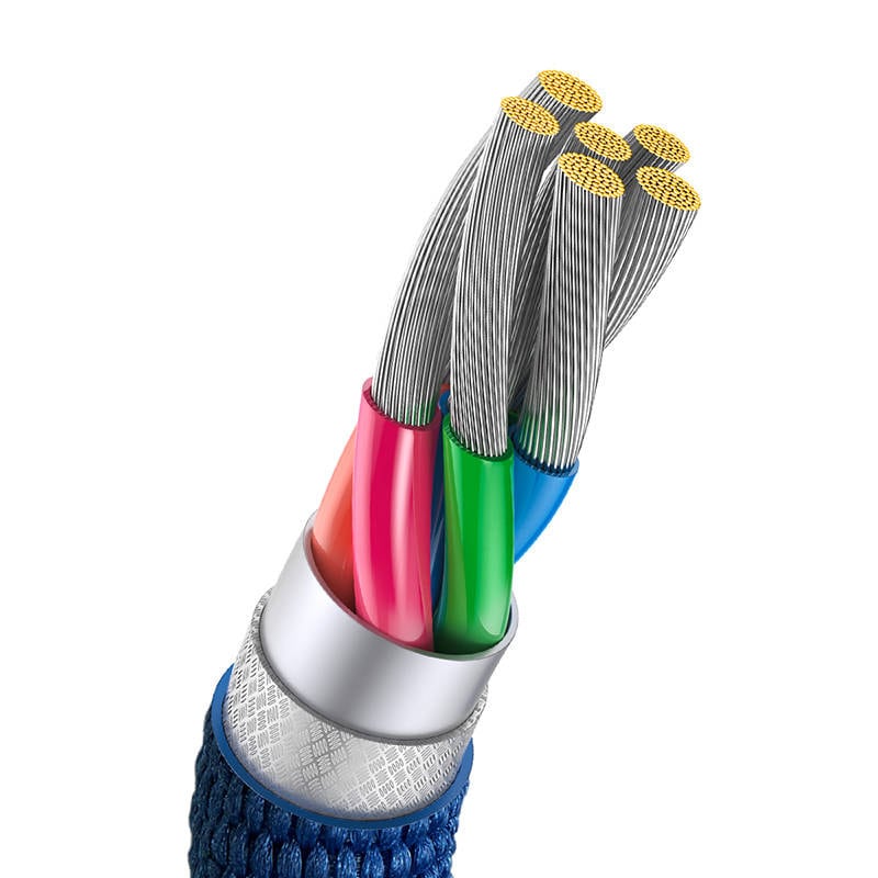 Baseus Crystal Shine-kabel USB til USB-C, 100 W, 2 m (blå)