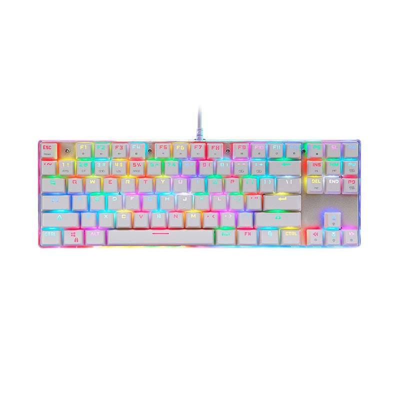 Motospeed K87S RGB mekanisk gamingtastatur (hvit)