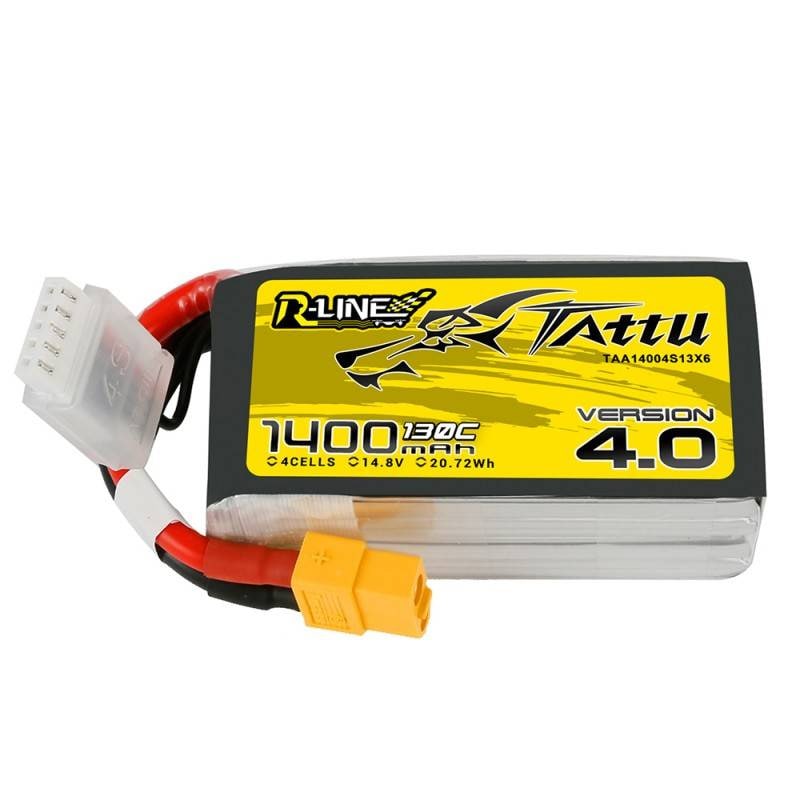 Batteri Tattu R-Line 4.0 1400mAh 14.8V 130C 4S1P XT60