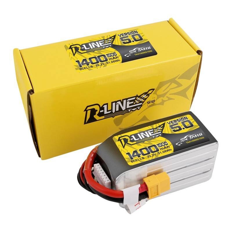 Batteri Tattu R-Line 5.0 1400mAh 22.2V 150C 6S1P XT60