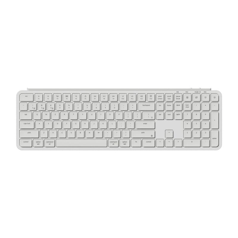 Ultra Slim Keychron B6 Pro 2.4G trådløst tastatur (hvitt) [B6P-K8].