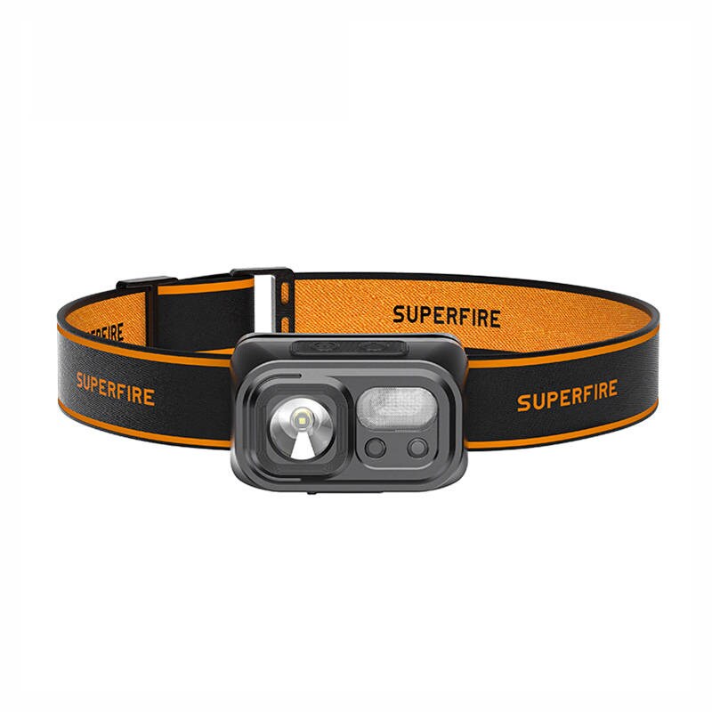 Superfire HL23 hodelykt lommelykt, 220 lm, USB-C, powerbank