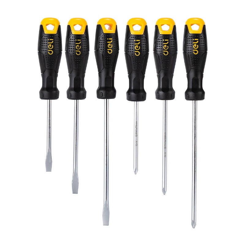 Skrutrekkersett Deli Tools EDL620006, med magnet, 6 deler