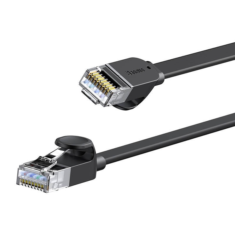 Baseus Ethernet RJ45, 1 Gbps, 1,5 m nettverkskabel (svart)