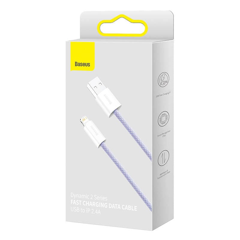 USB-kabel for Lightning Baseus Dynamic 2 Series, 2,4 A, 1 m (lilla)