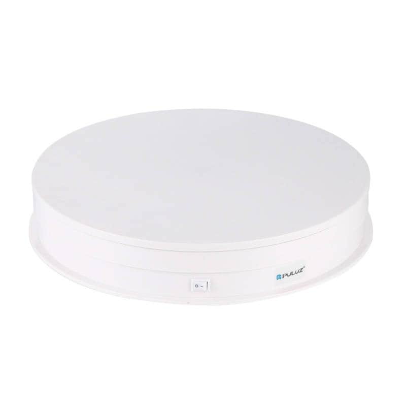 Elektrisk roterende platespiller Puluz 30cm USB (hvit)