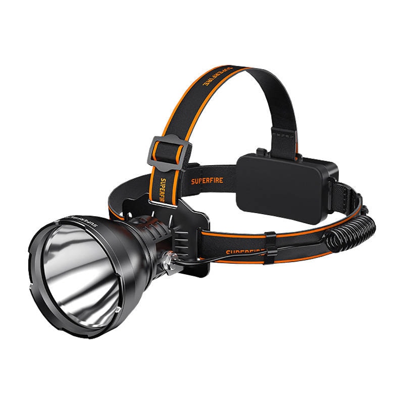 Superfire HL60 hodelykt lommelykt - 2300 lm, 4 moduser, 330 m, 36W LED