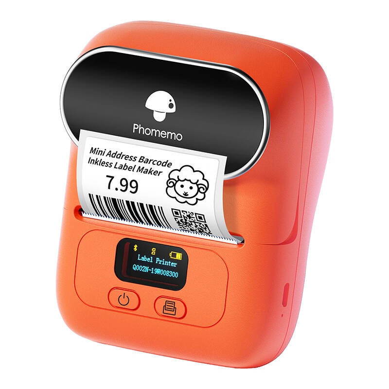 Phomemo M110 bærbar etikettskriver (oransje)