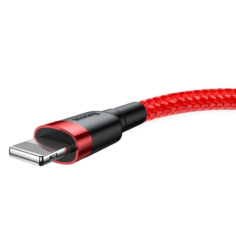 Baseus Cafule USB Lightning-kabel 2,4A 1m (svart + rød)