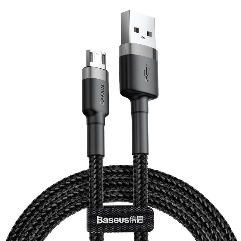 Baseus Cafule Micro USB-kabel 2,4A 1m (grå + svart)