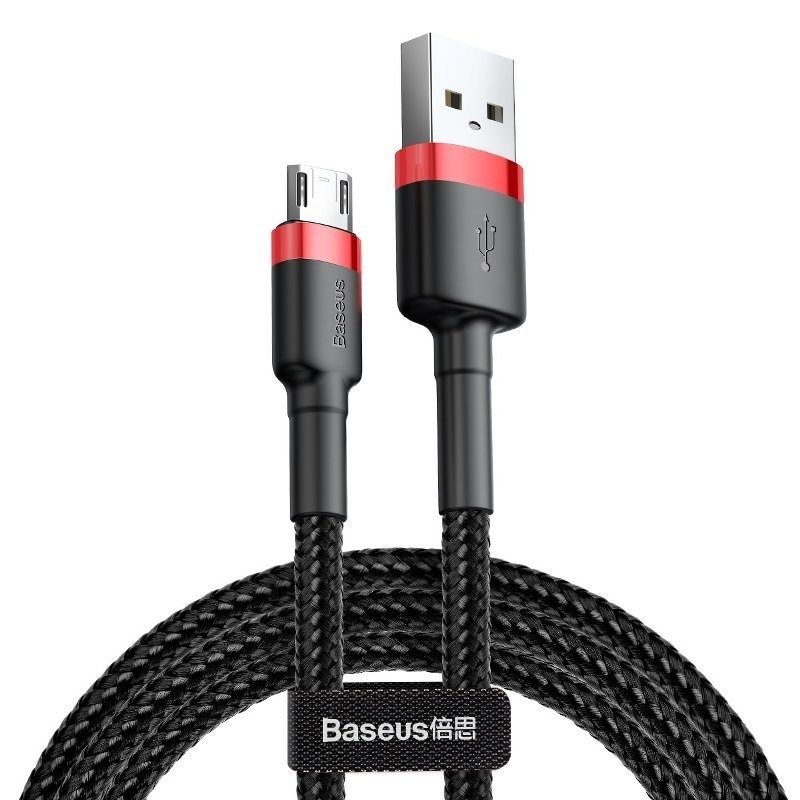 Baseus Cafule Micro USB-kabel 2,4A 1m (rød + svart)