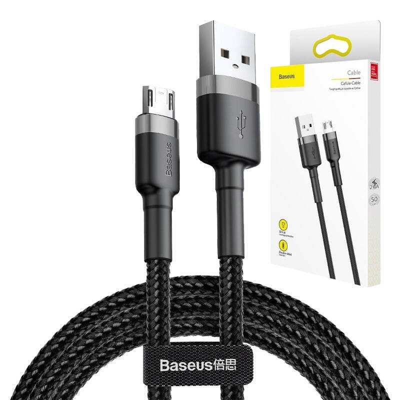 Baseus Cafule Micro USB-kabel 1,5A 2 m (grå + svart)