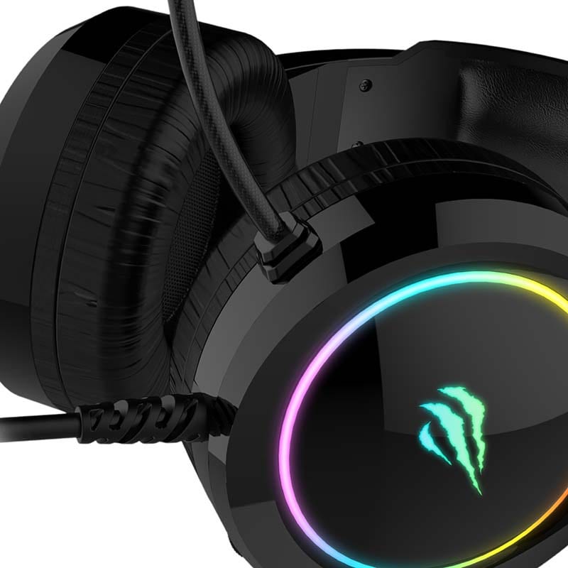 Spillhodetelefoner Havit GAMENOTE H2232D RGB USB + 3,5 mm
