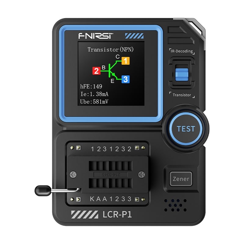 FNIRSI LCR-P1 multifunksjonell kondensator- og transistortester