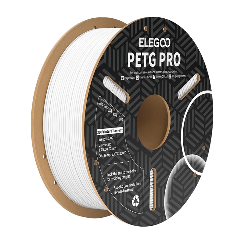 ELEGOO PETG Pro Filament (hvit)